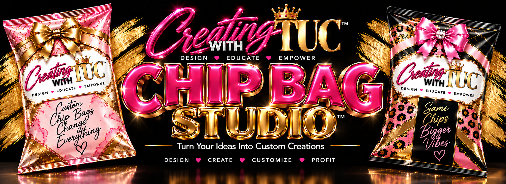 Chip Bag Studio™ — Creating With TUC. Design, Educate, Empower. Turn your ideas into custom creations.